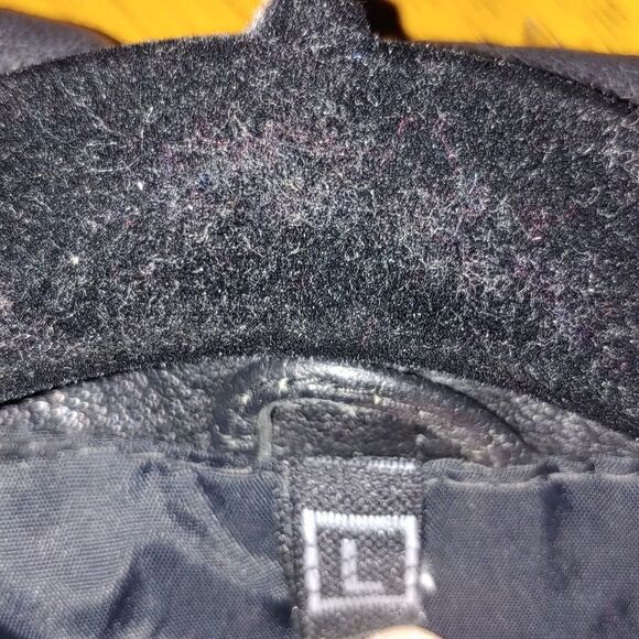 Soft black 100%  leather jacket Sz L EUC - Picture 5 of 5